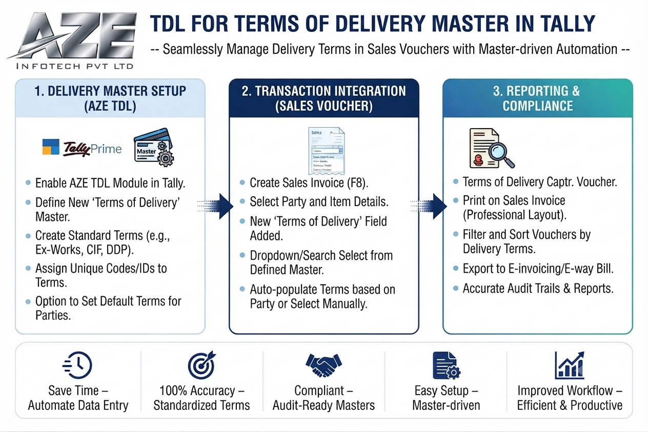 TDL for Terms of Delivery Master in Tally