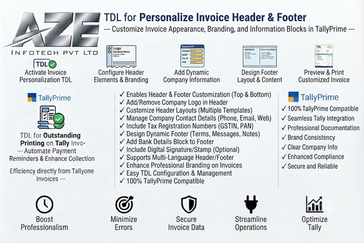 TDL for Personalize Invoice Header & Footer