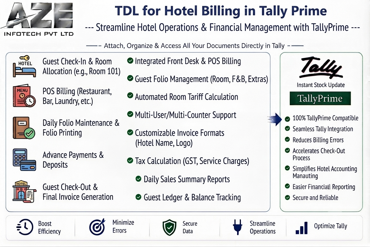 TDL for Hotel Billing in Tally Prime