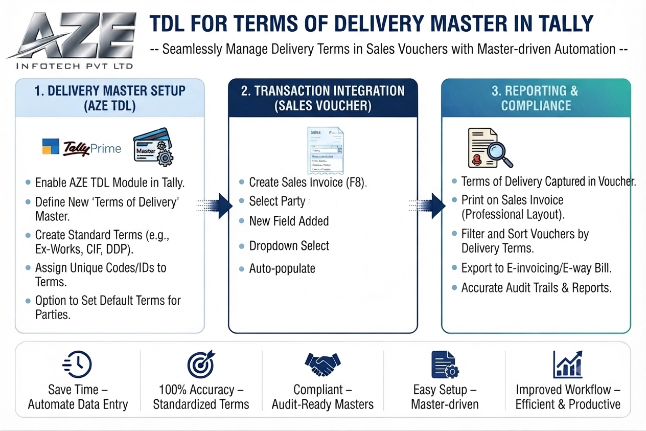 TDL for Terms of Delivery Master in Tally